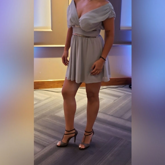 River Island Mini Gray Party Desss - Picture 2 of 5